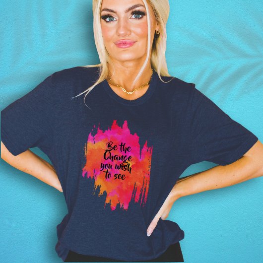 Abstraktes Zitat Nebel Rosa Moderne Wasserfarben K T-Shirt