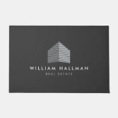 Abstraktes Zuhause-Logo, grau/dunkelgrau Fußmatte (Vorderseite)