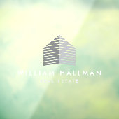 Abstraktes Zuhause-Logo, grau/weiß Fensteraufkleber (Blatt 3)