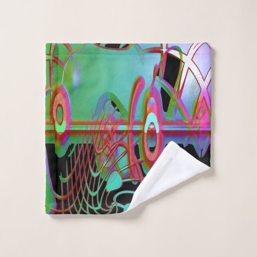 Abstraktes Zusammensein Badetuch Set (Waschlappen)