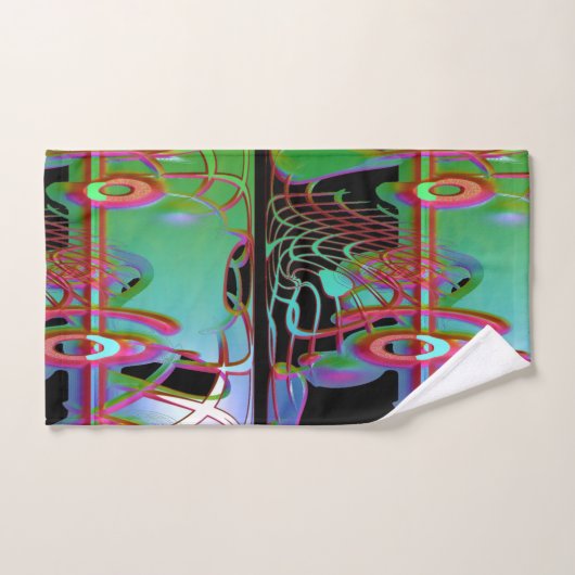 Abstraktes Zusammensein Badetuch Set (Handtuch)