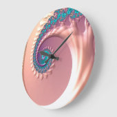 Abstraktion Art Lilac Whirl Große Wanduhr (Winkel)