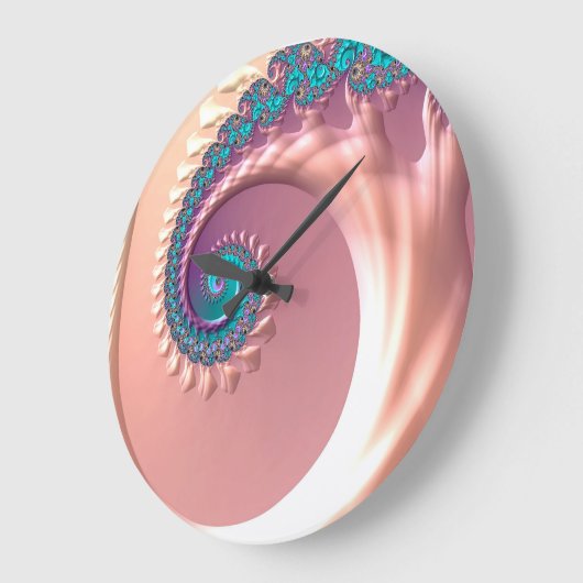Abstraktion Art Lilac Whirl Große Wanduhr (Winkel)