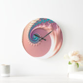 Abstraktion Art Lilac Whirl Große Wanduhr (Zuhause)