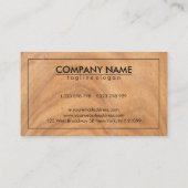 Abstraktion Brauner Holzknoten Visitenkarte (Rückseite)