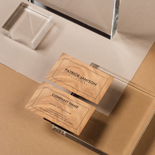 Abstraktion Brauner Holzknoten Visitenkarte