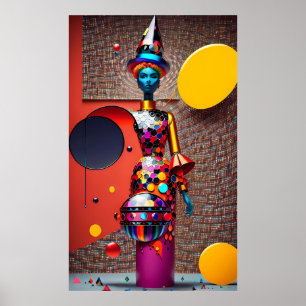 Abstraktion der Astro-Hexe Poster