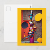 Abstraktion der Astro-Hexe Postkarte (Vorne/Hinten)