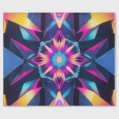 Abstraktion der Neongeometrie Geschenkpapier (Flach)