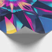 Abstraktion der Neongeometrie Geschenkpapier (Ecke)