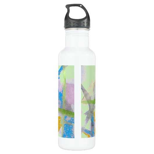 Abstraktion der Wasserfarbe Trinkflasche (Rückseite)