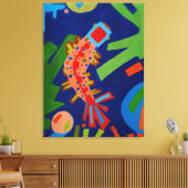 Abstraktion, Fisch, Karpfen, Kubismus, Leinwanddruck (Insitu (Wohnzimmer))