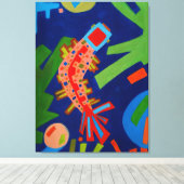 Abstraktion, Fisch, Karpfen, Kubismus, Leinwanddruck (Insitu (Holzboden))