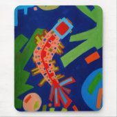 Abstraktion, Fisch, Karpfen, Kubismus, Mousepad (Vorne)