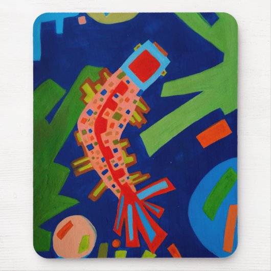 Abstraktion, Fisch, Karpfen, Kubismus, Mousepad (Vorne)