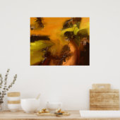 Abstraktion für Mauern Poster (Küche)