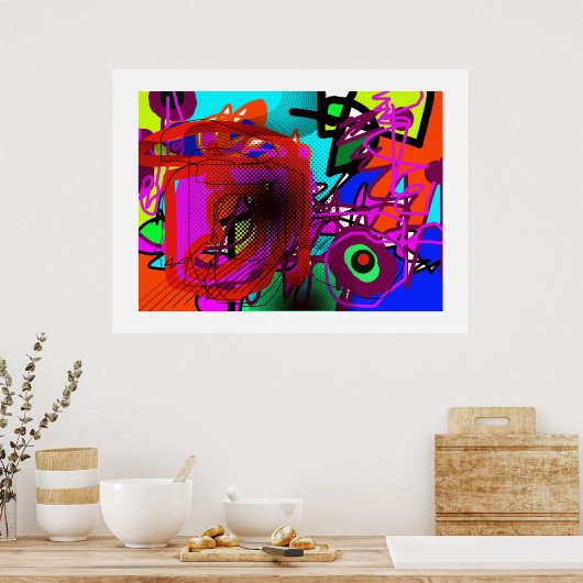 Abstraktion für Wände, Drucke (Küche)