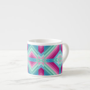 Abstraktion geometrische Formen blau pink türkis e Espressotasse