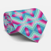 Abstraktion geometrische Formen blau pink türkis e Krawatte (Gerollt)