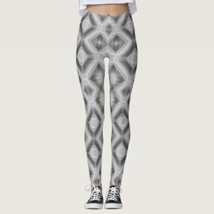 Abstraktion geometrische Formen graue weiße Elemen Leggings