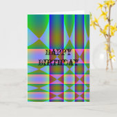 Abstraktion, glücklicher Geburtstag Karte (Gelbe Blume)