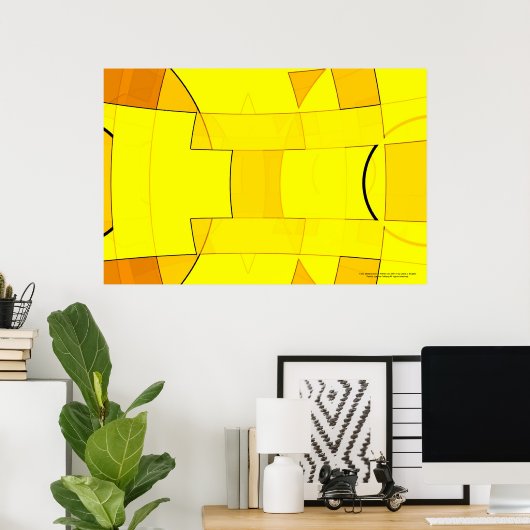 Abstraktion in Gelb Poster (Heimbüro)