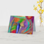 Abstraktion in romantischer Karte (Gelbe Blume)