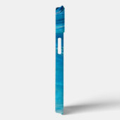 Abstraktion mit blauem und Aquamarinem Marmorboden Case-Mate iPhone Hülle (Rückseite / Rechts)