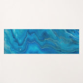 Abstraktion mit blauem und Aquamarinem Marmorboden Yogamatte (Vorderseite (Horizontal))