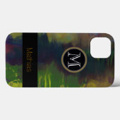 Abstraktion mit Monogramm Case-Mate iPhone Hülle (Rückseite (Horizontal))