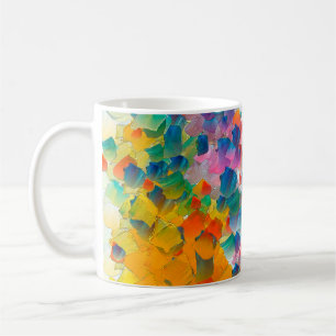 Abstraktion Ölgemälde. Kreatives Design Hintergrun Kaffeetasse