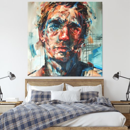 Abstraktion, Porträt, Ölmalerei, Mädchenmalerei Leinwanddruck (Insitu (Schlafzimmer))