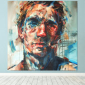 Abstraktion, Porträt, Ölmalerei, Mädchenmalerei Leinwanddruck (Insitu (Holzboden))