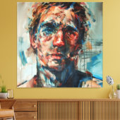 Abstraktion, Porträt, Ölmalerei, Mädchenmalerei Leinwanddruck (Insitu (Wohnzimmer))