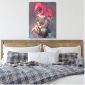 Abstraktion, Porträt, Ölmalerei, Mädchenmalerei Leinwanddruck (Insitu (Schlafzimmer))