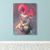 Abstraktion, Porträt, Ölmalerei, Mädchenmalerei Leinwanddruck (Insitu (Holzboden))