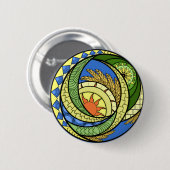 Abstraktion. Ukrainisch Stretched Canvas Print Button (Vorne & Hinten)