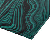 Abstraktion von Black & Emerald Wavy Schneidebrett (Ecke)