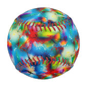 Abstraktion von Blaugelb-grüner Wasserfarbe Baseball (Vorderseite)