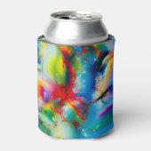 Abstraktion von Blaugelb-grüner Wasserfarbe Dosenkühler (Kanne Vorderseite)