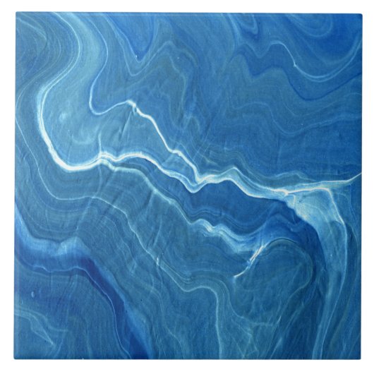 Abstraktion von Blue Agate Marble Fliese (Vorderseite)