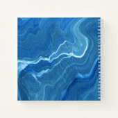 Abstraktion von Blue Agate Marble Notizblock (Rückseite)