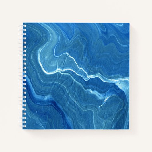 Abstraktion von Blue Agate Marble Notizblock (Vorderseite)