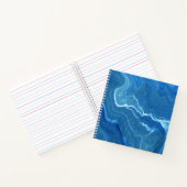 Abstraktion von Blue Agate Marble Notizblock (Innenseite)