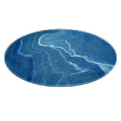 Abstraktion von Blue Agate Marble Schneidebrett (Ecke)