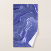 Abstraktion von Indigo Violet Agate Badhandtuch Set (Handtuch)