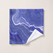 Abstraktion von Indigo Violet Agate Badhandtuch Set (Waschlappen)