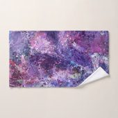 Abstraktion von Violettropfen Badhandtuch Set (Handtuch)