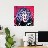 ABSTRAKTION VON WILD HAIR POSTER (Heimbüro)