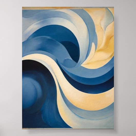 Abstraktionblau von Georgia O'Keeffe Poster Wall a (Vorne)